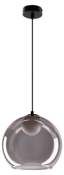 Apparecchio a sospensione moderno BRIN - 1xG9, 15W, nero / vetro fumé