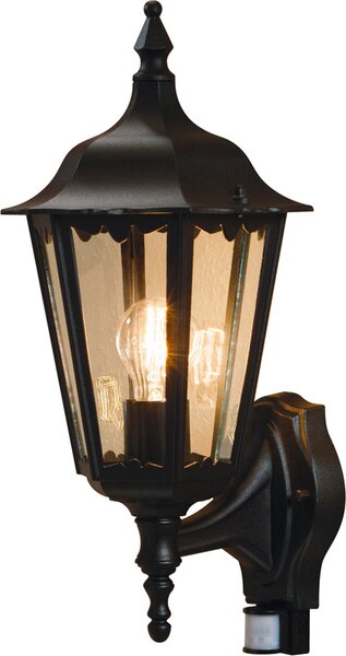 Konstsmide Firenze con applique BWM in alluminio laccato nero con vetro trasparente