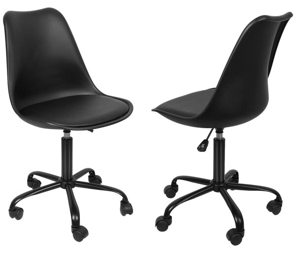 Sedia da ufficio ergonomica con ruote e schienale regolabile
