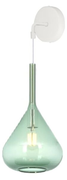 Applique moderna top light kona 1177 bi a ve e27 led vetro verde - Top Light