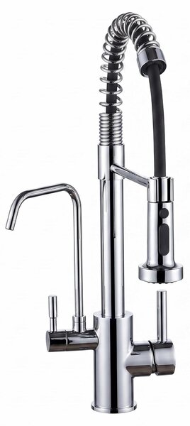 Rubinetto da cucina a 3 vie con erogatore per acqua potabile e soffione estraibile