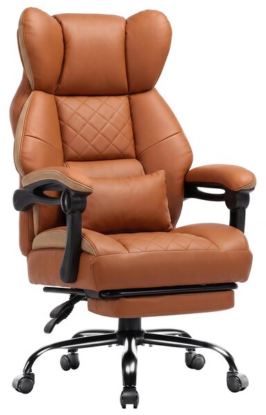 Sedia da gaming GTPLAYER, sedia da ufficio ergonomica con poggiapiedi e supporto lombare, poltrona direzionale ad alto schienale per persone alte, sedia da computer ampia e regolabile in altezza