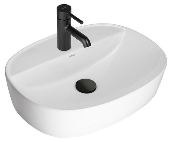 Lavabo da appoggio ovale sottile OLTENS Hamnes, 51 x 39 cm, con foro per rubinetto