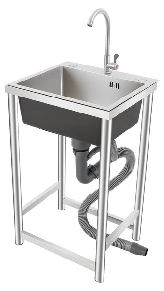 Lavello a incasso con miscelatore a 360°
