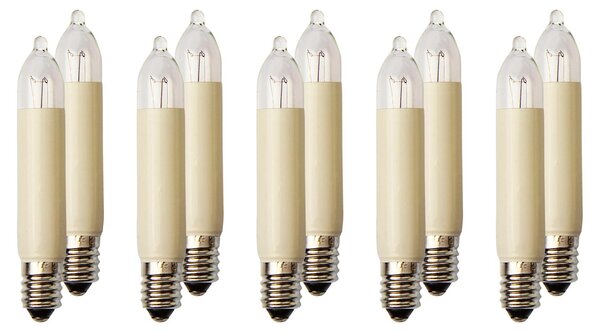 Candela Hellum a gambo piccolo per catena da 10 23V/3W interno ed esterno avorio