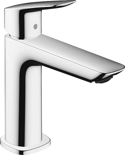 Hansgrohe Logis Mitigeur de lavabo Fine, ComfortZone110, garniture découlement Push Open, saillie 121mm, 71252000, 71252000