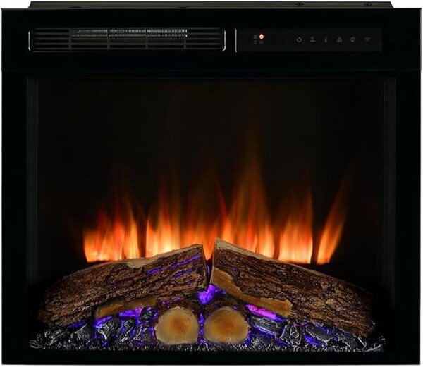 Spark, inserto per camino elettrico da 23" - Camino da parete - Camino elettrico con LED e riscaldamento da 2 kW - Effetto fiamma Optiflame, velocità e luminosità della fiamma regolabili - Timer e telecomando