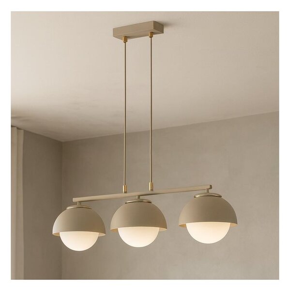 Brilagi - Lampadario a sospensione con cavo COSMO 3xE27/60W/230V beige/oro
