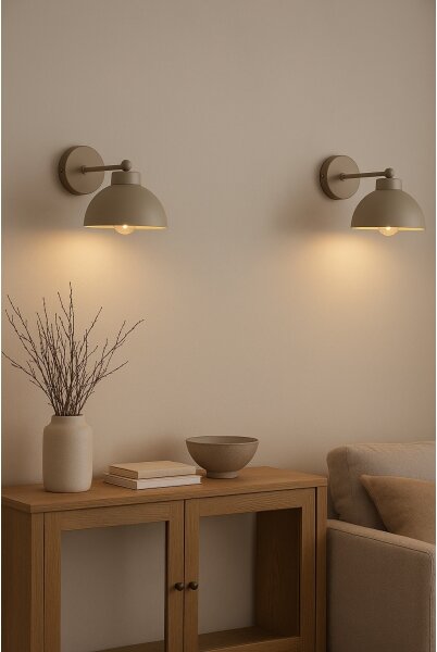 Brilagi - Lampada da parete MOON 1xE27/60W/230V beige/oro