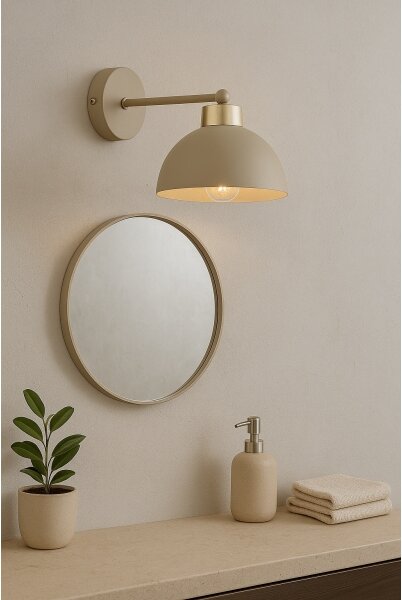 Brilagi - Lampada da parete MOON 1xE27/60W/230V beige/oro
