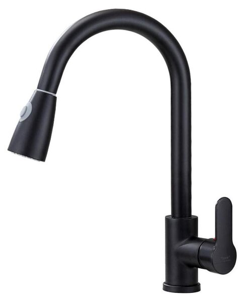 Rubinetto da cucina estensibile in ottone, per acqua calda e fredda
