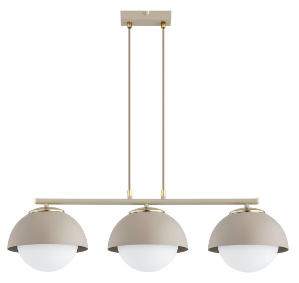 Brilagi - Lampadario a sospensione con cavo COSMO 3xE27/60W/230V beige/oro