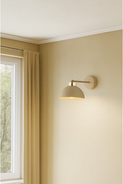 Brilagi - Lampada da parete MOON 1xE27/60W/230V beige/oro