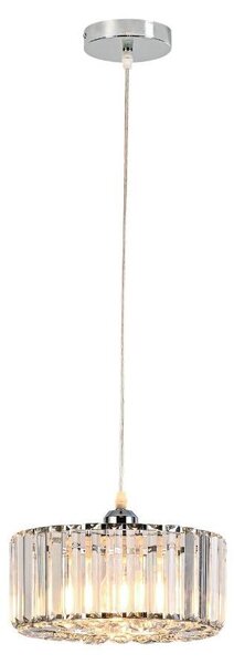 Lampada a sospensione VETRO cromata 1xE27x15W in vetro, dimensioni: 120x27,5x27,5 cm, IP20, Light Prestige
