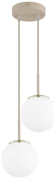 Brilagi - Lampadario a sospensione con cavo MILO ECRU 2xE27/60W/230V beige/oro