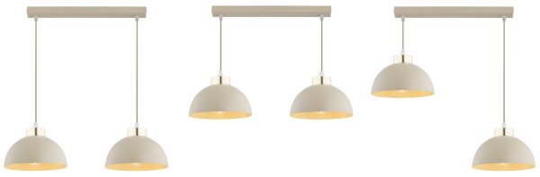 Brilagi - Lampadario sospeso con cavo MOON 2xE27/60W/230V beige/oro