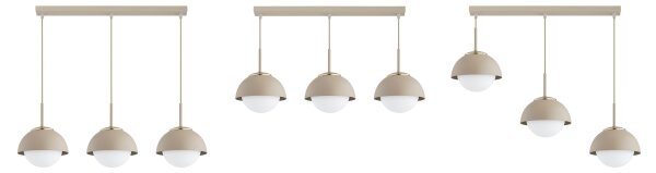 Brilagi - Lampadario a sospensione con cavo COSMO 3xE27/60W/230V beige/oro