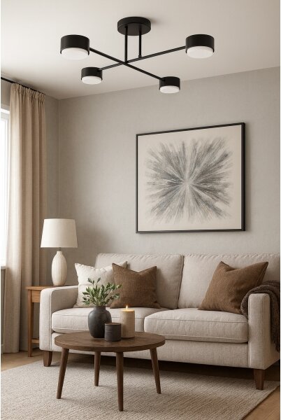 Brilagi - Plafoniera LED MONO 4xGX53/12W/230V nera