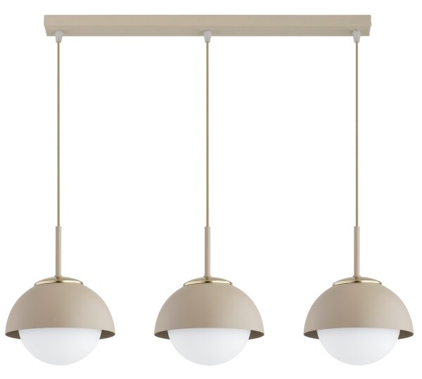 Brilagi - Lampadario a sospensione con cavo COSMO 3xE27/60W/230V beige/oro