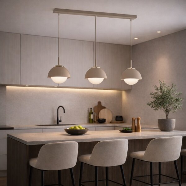 Brilagi - Lampadario a sospensione con cavo COSMO 3xE27/60W/230V beige/oro