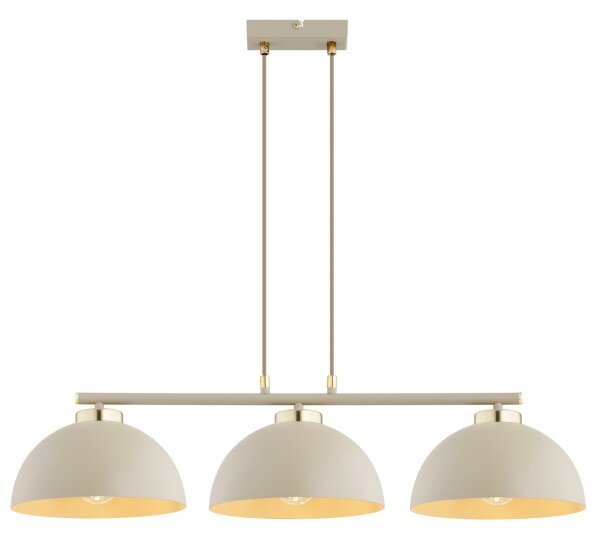 Brilagi - Lampadario con cavo MOON 3xE27/60W/230V beige/oro