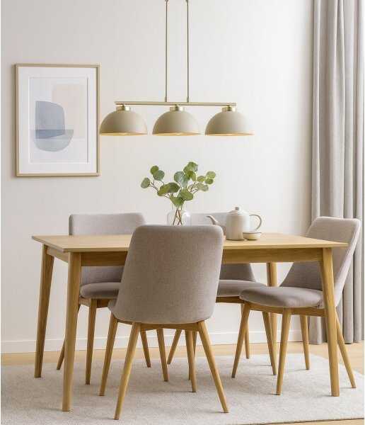 Brilagi - Lampadario con cavo MOON 3xE27/60W/230V beige/oro