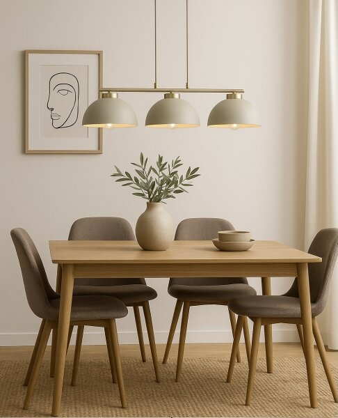 Brilagi - Lampadario con cavo MOON 3xE27/60W/230V beige/oro