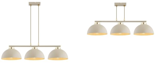 Brilagi - Lampadario con cavo MOON 3xE27/60W/230V beige/oro