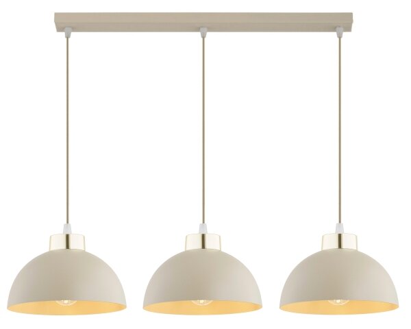 Brilagi - Lampadario a sospensione con cavo MOON 3xE27/60W/230V beige/oro
