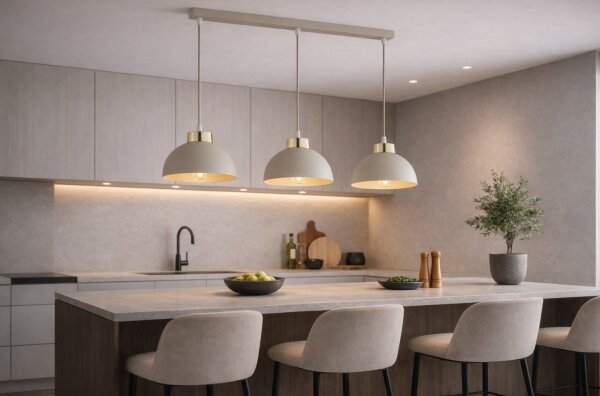 Brilagi - Lampadario a sospensione con cavo MOON 3xE27/60W/230V beige/oro