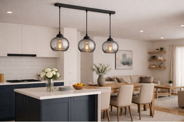 Brilagi - Lampadario a sospensione con cavo DIOR 3xE27/60W/230V nero/grigio fumé