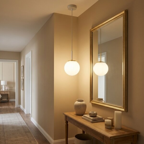 Brilagi - Lampadario a sospensione con cavo MILO ECRU 1xE27/60W/230V beige/oro