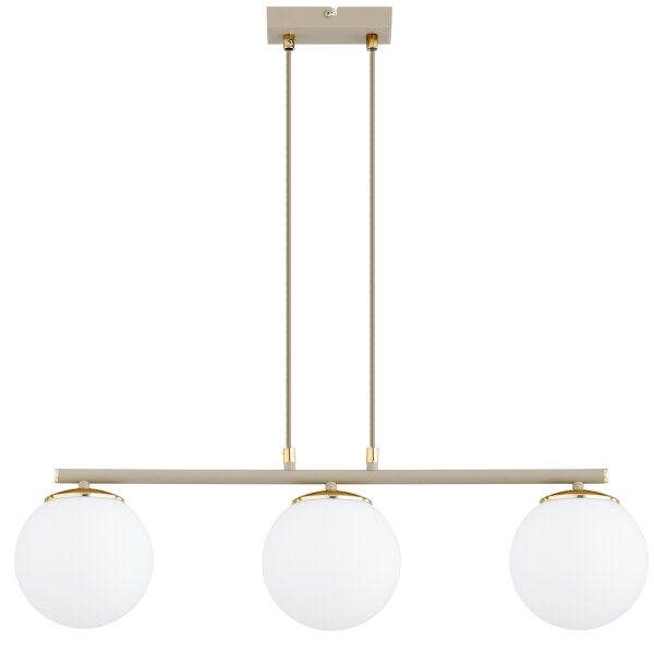 Brilagi - Lampadario a cavo MILO ECRU 3xE27/60W/230V beige/oro