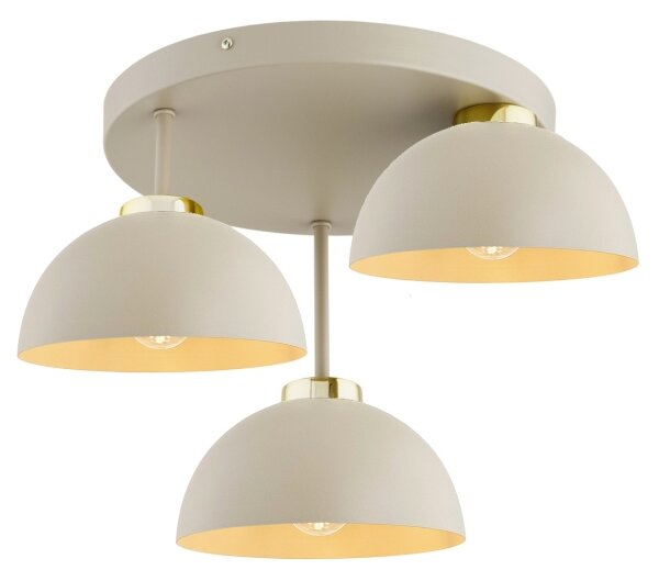 Brilagi - Lampadario da soffitto a plafone MOON 3xE27/60W/230V beige/oro