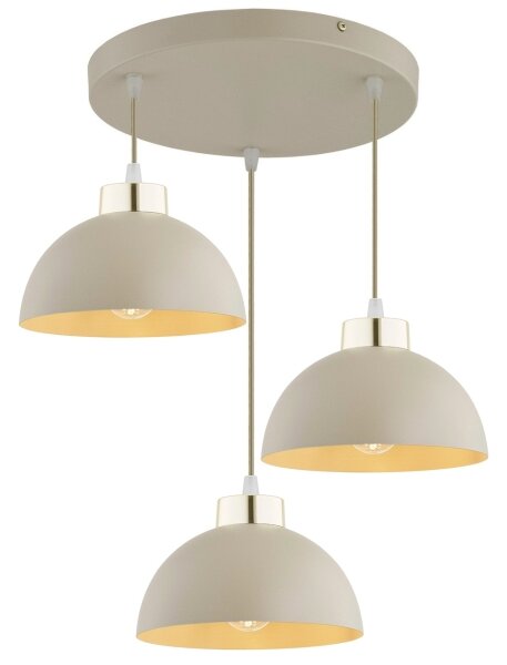 Brilagi - Lampadario a cavo MOON 3xE27/60W/230V beige/oro