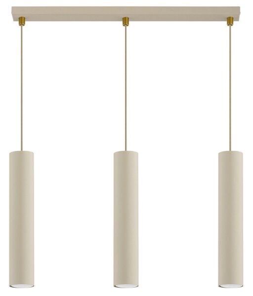 Brilagi - Lampadario sospeso su cavo TUBE 3xGU10/15W/230V beige/oro