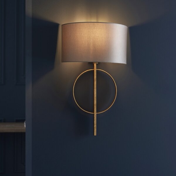 Endon 95210 - Lampada da parete 1xE27/10W/230V grigio/ottone
