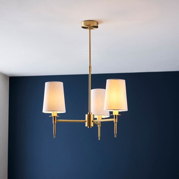 Endon 99456 - Lampadario a stelo 3xE14/6W/230V oro/bianco