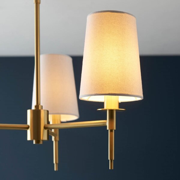 Endon 99456 - Lampadario a stelo 3xE14/6W/230V oro/bianco
