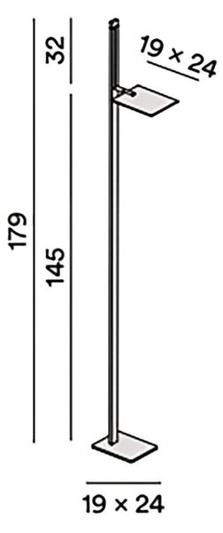Piantana moderna led perenz radiante 8266 n ct led cct 2160lm dimmerabile orientabile - Perenz
