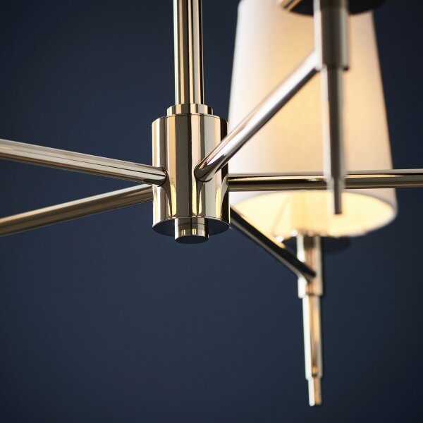 Endon 99457 - Lampadario a sospensione con catena 5xE14/6W/230V cromo lucido/bianco