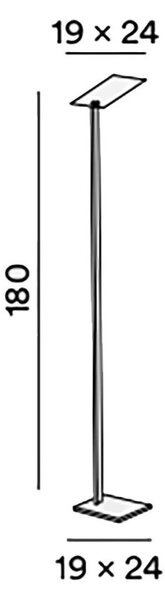 Piantana moderna led perenz quadra 8224 b ct led cct 3060lm dimmerabile orientabile - Perenz