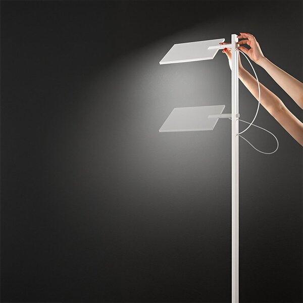 Piantana moderna led perenz radiante 8266 b ct led cct 2160lm dimmerabile orientabile - Perenz