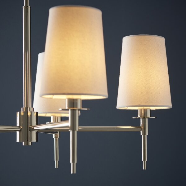 Endon 99457 - Lampadario a sospensione con catena 5xE14/6W/230V cromo lucido/bianco