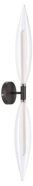 Lampada da parete NORDIC 2xG9/5W/230V nera/trasparente