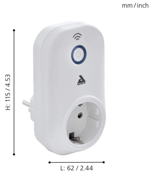 Eglo 97476 - Presa intelligente Connect spina 2300W SCHUKO