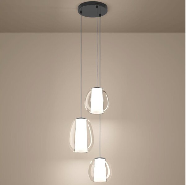 Eglo 390458 - Lampadario LED dimmerabile MENORCA LED/7W/230V + 2xLED/5,5W+3xLED/1,6W cromo