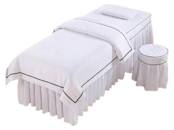 Set per massaggi di bellezza con copricuscini e gonna, ideale per centri estetici