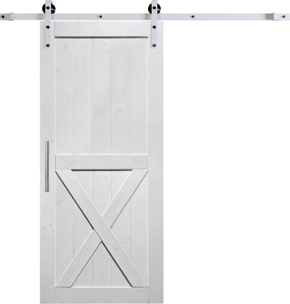 Home Deluxe - Porta scorrevole in legno SHIVA - legno di pino - 205 x 105 cm, incl. binario di scorrimento e rotelle I Porta in legno porta piana porta interna