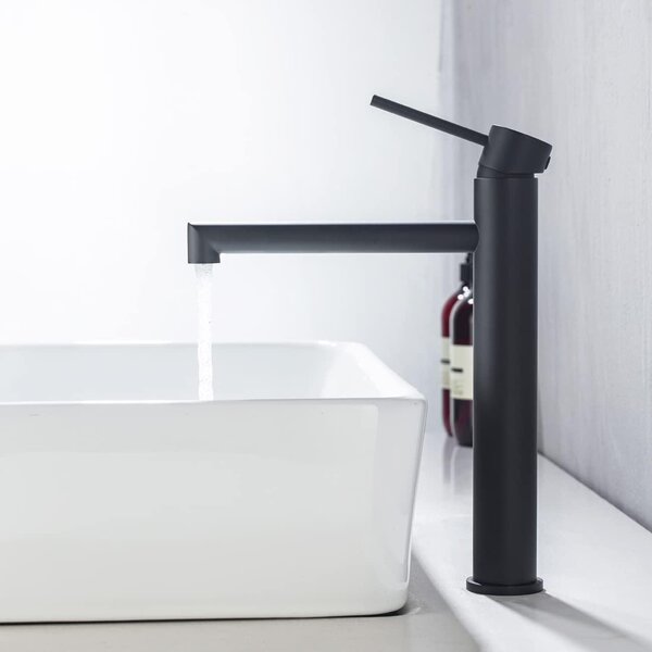Miscelatore monocomando per bagno, nero